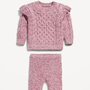 Ruffle-Trim Cocoon Sweater and Pants Set for Baby